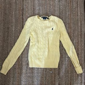 ralph lauren cable knit sweater yellow S